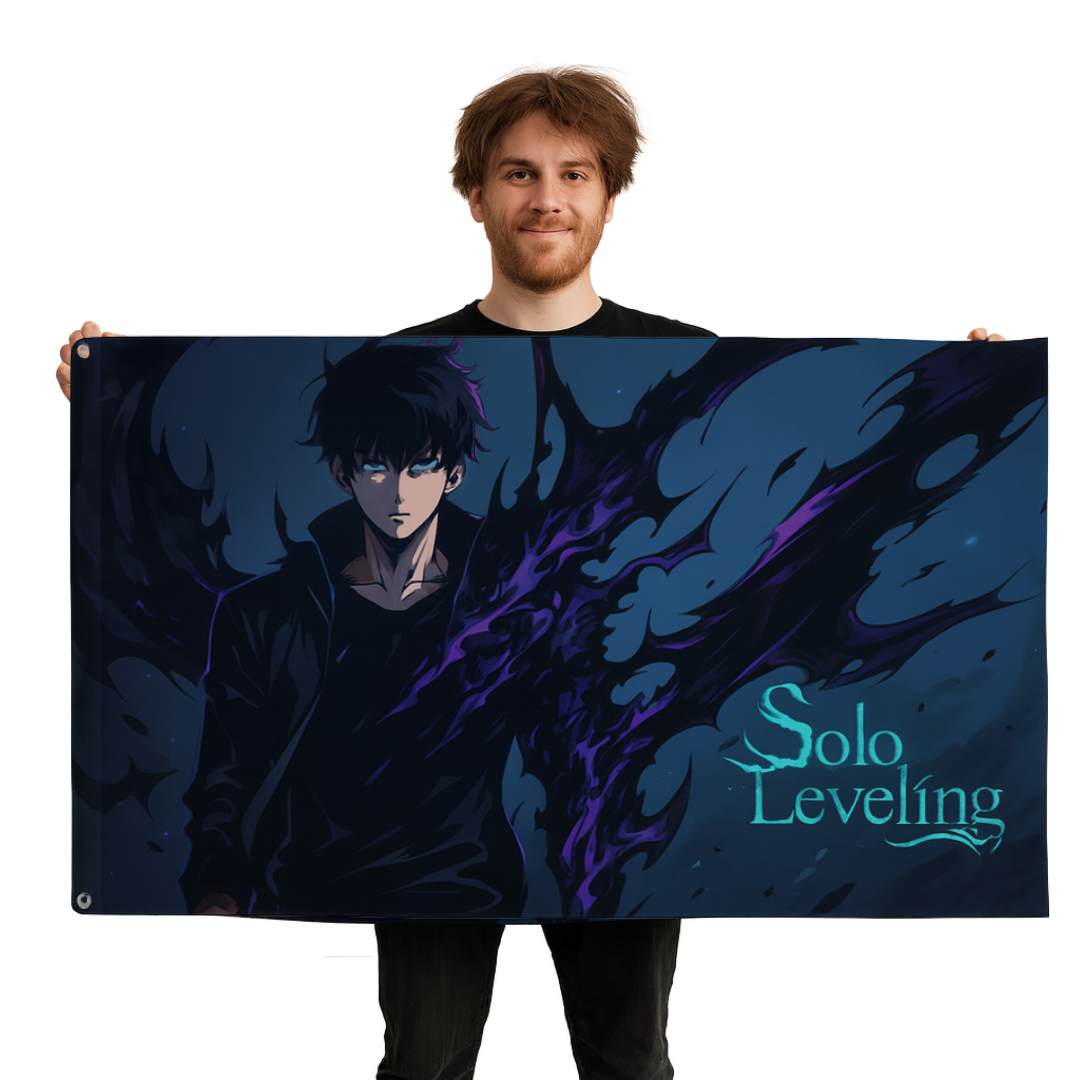 Bandera Sung Jinwoo "Soberano de las Sombras" – Solo Leveling™