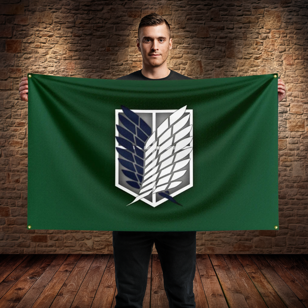 Bandera del Emblema de las Alas de la Libertad - Attack on Titan™