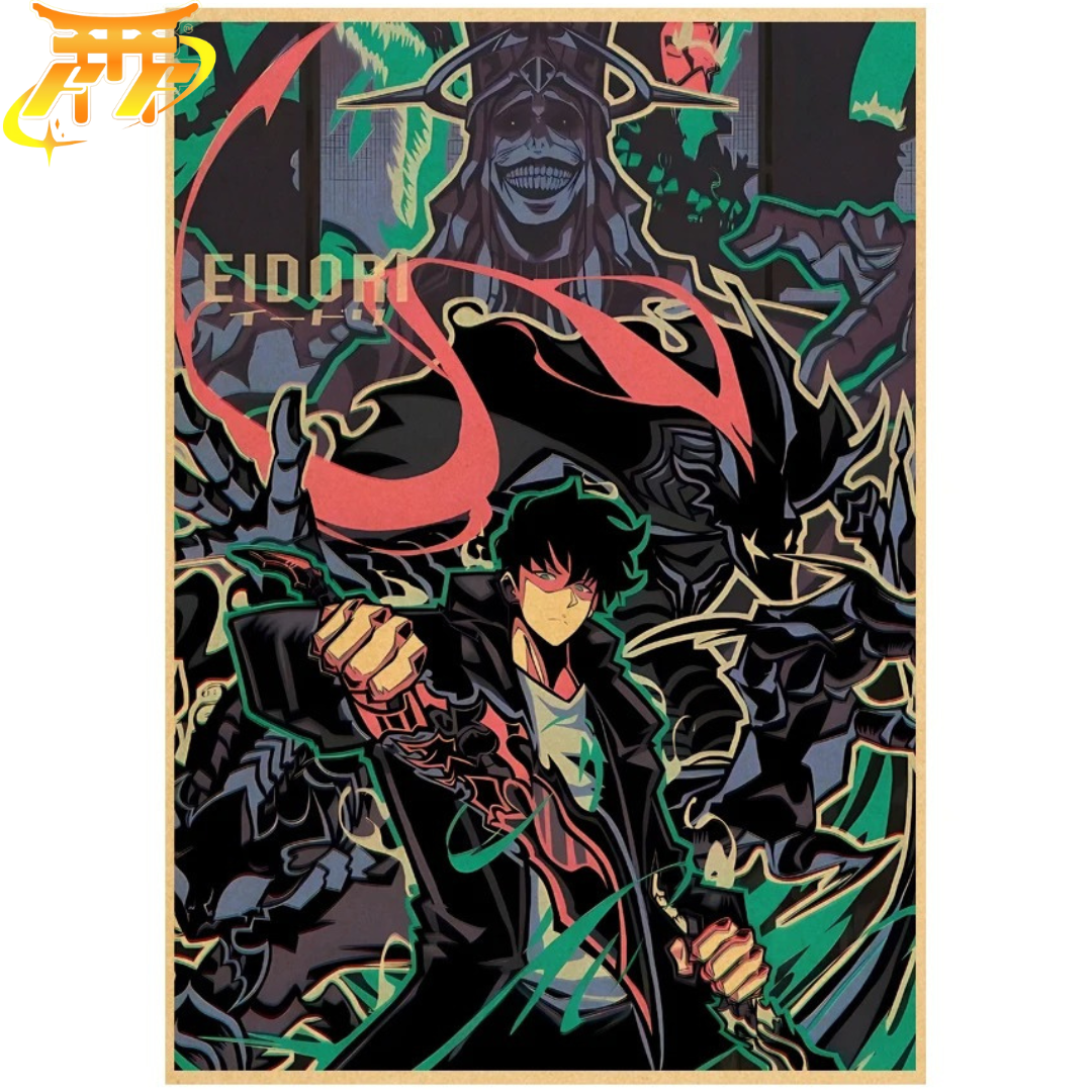 Poster Sung Jinwoo "Confrontación de los Monarcas" - Solo Leveling™