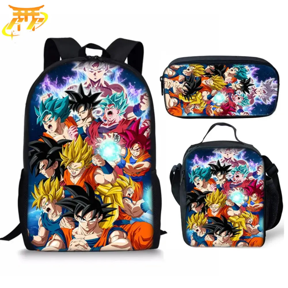 Mochila con Estuche y Bolso Transformaciones de Goku - Dragon Ball Z™