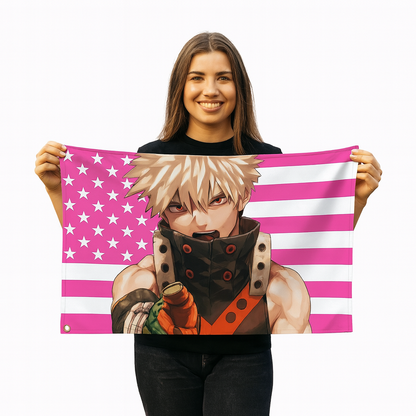 Bandera Katsuki Bakugo "Explosión Heroica" – My Hero Academia™