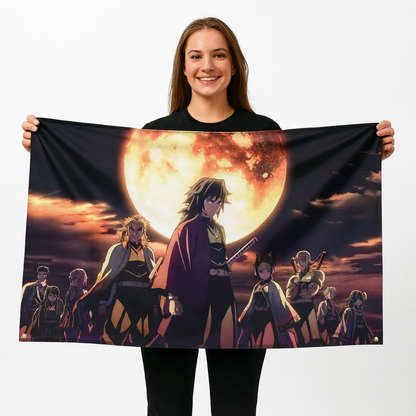 Bandera Pilares "Bajo la Luna Sangrienta" – Demon Slayer™