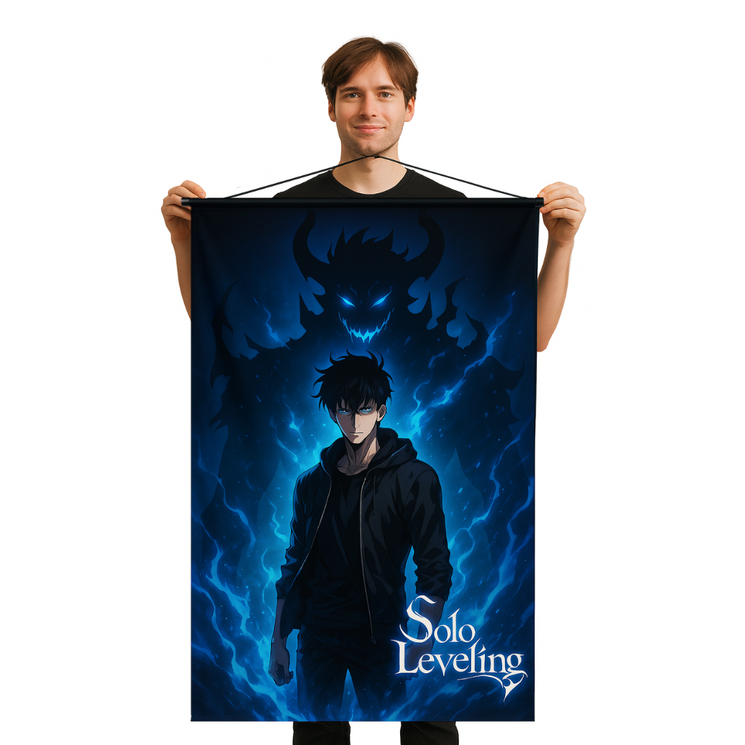 Bandera Sung Jinwoo "Sombra del Monarca" – Solo Leveling™