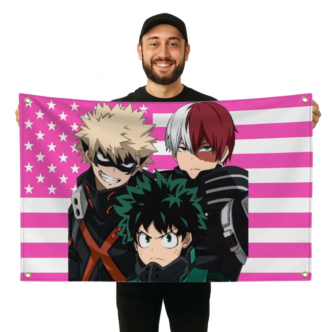 Bandera "Trío de Héroes" – My Hero Academia™