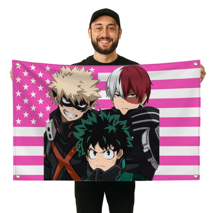 Bandera "Trío de Héroes" – My Hero Academia™