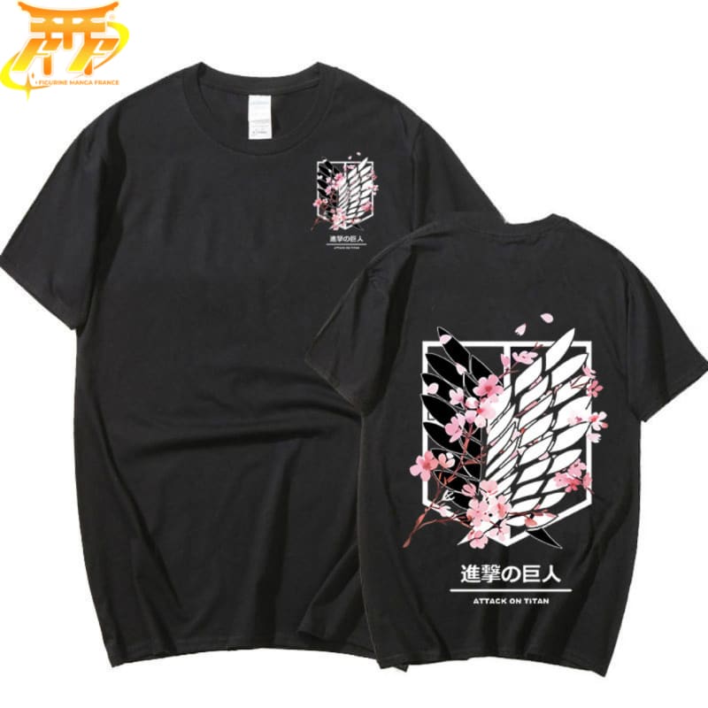 Camiseta Negra Batallon de Exploracion - Attack on Titan™