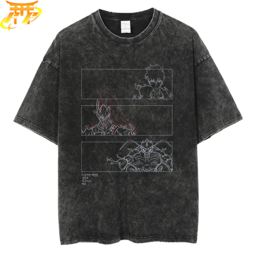 Camiseta Oversize Los Sirvientes de las Sombras - Solo Leveling™