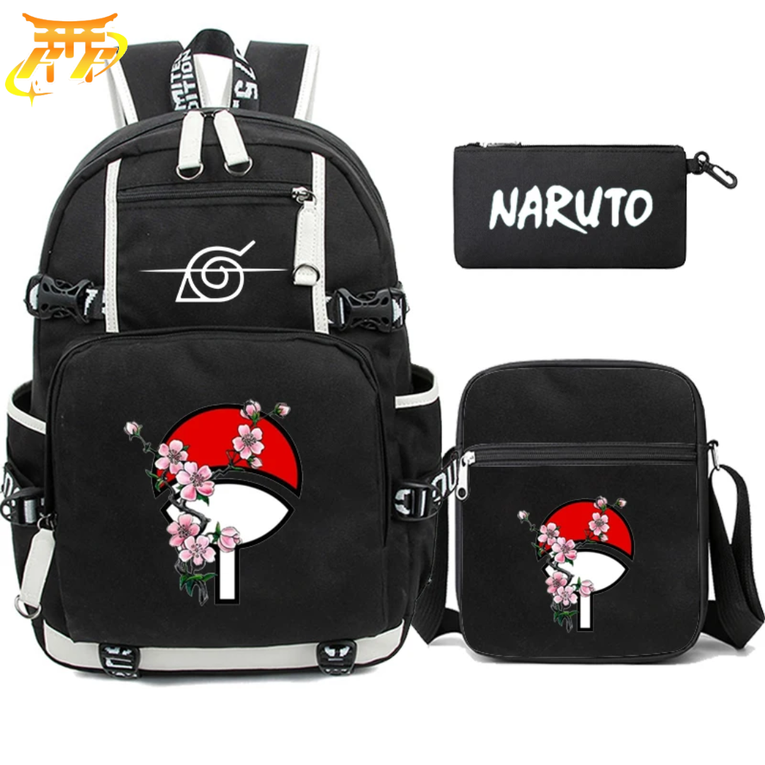 Mochila avec Estuche et Bolso Uchiwa - Naruto Shippuden™