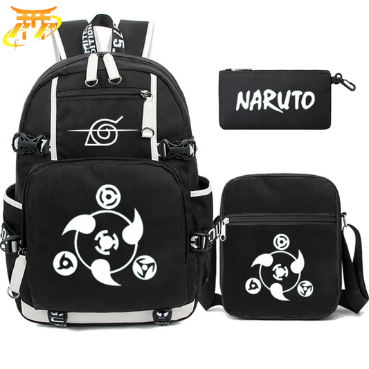 Mochila con Estuche y Bolso All Sharingan - Naruto Shippuden™
