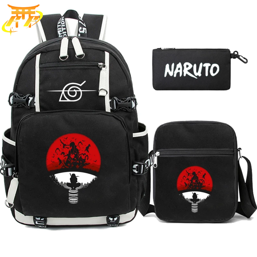 Mochila con Estuche y Bolso Itachi Uchiha - Naruto Shippuden™
