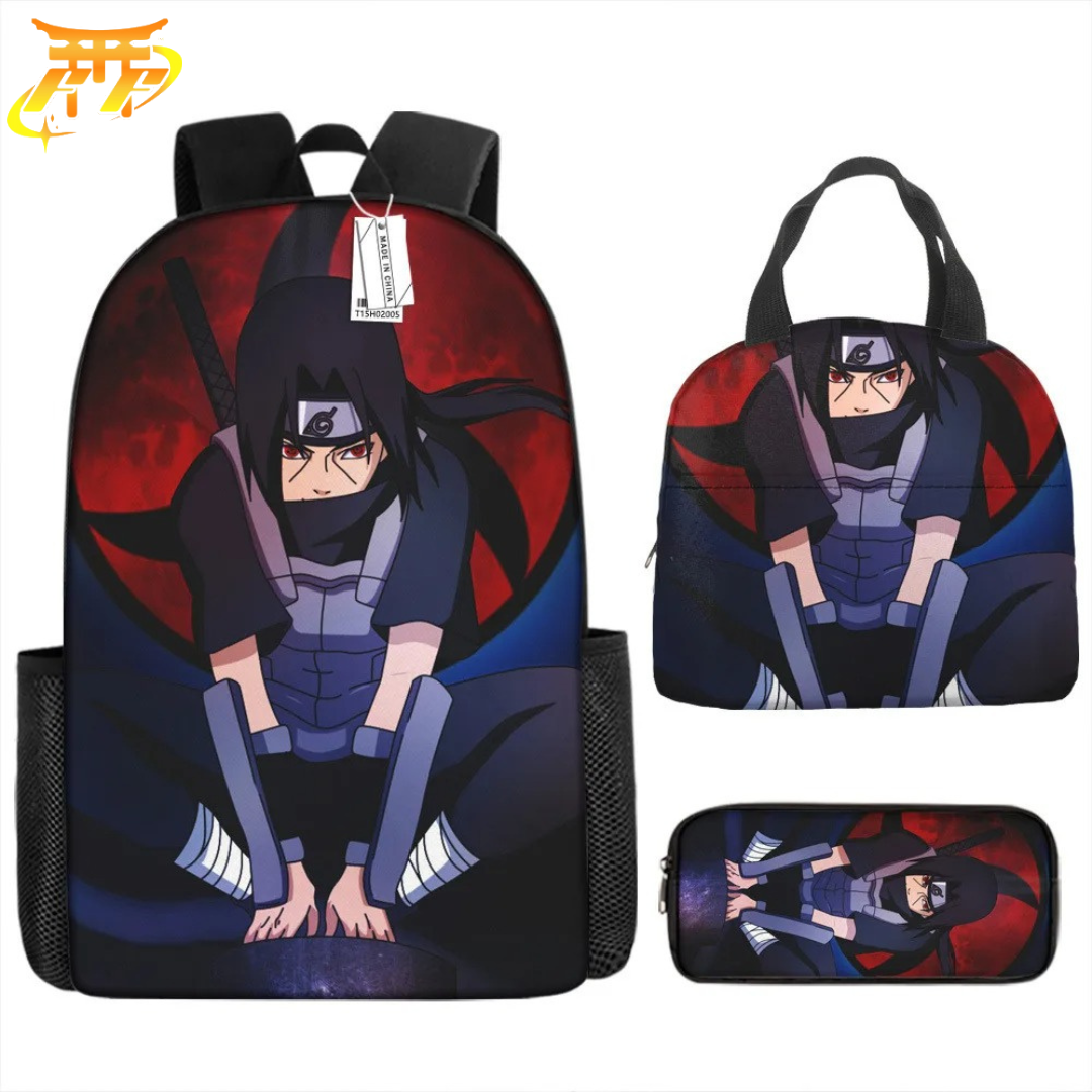 Mochila con Estuche y Bolso Itachi Uchiwa - Naruto Shippuden™