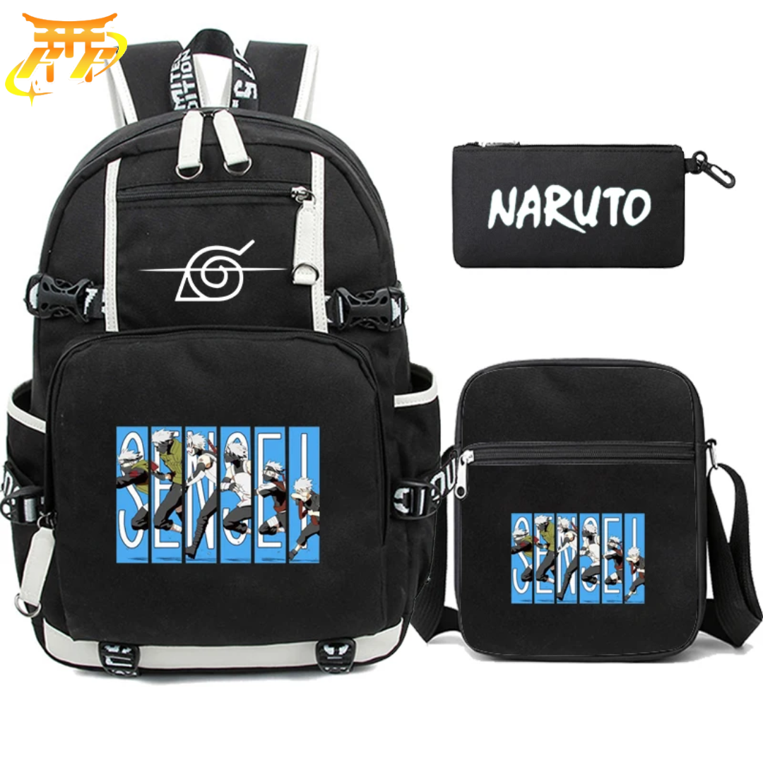 Mochila con Estuche y Bolso Kakashi - Naruto Shippuden™