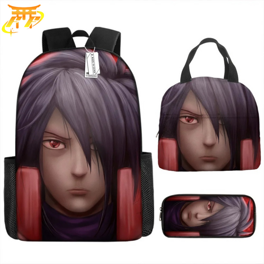 Mochila con Estuche y Bolso Madara Uchiwa - Naruto Shippuden™