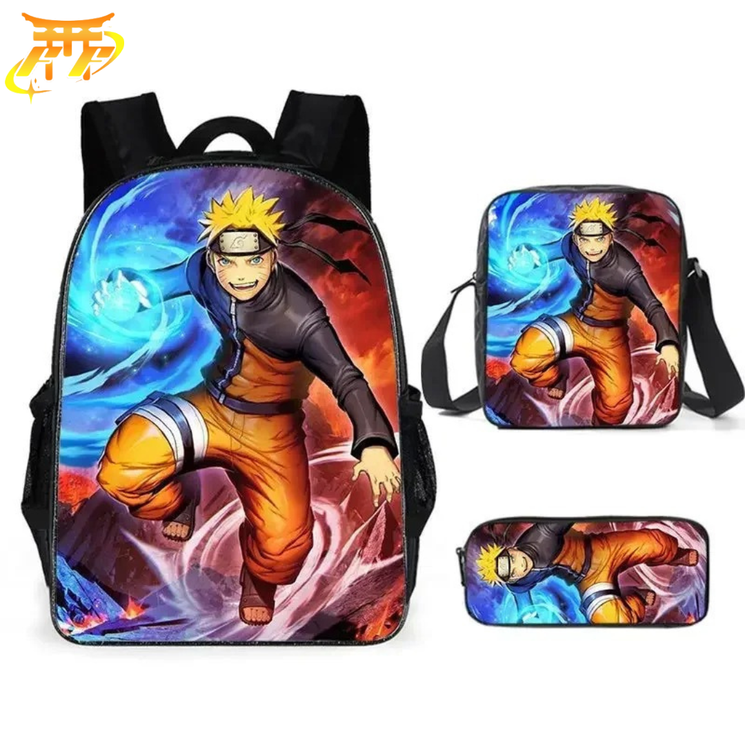 Mochila con Estuche y Bolso Naruto Rasengan - Naruto Shippuden™