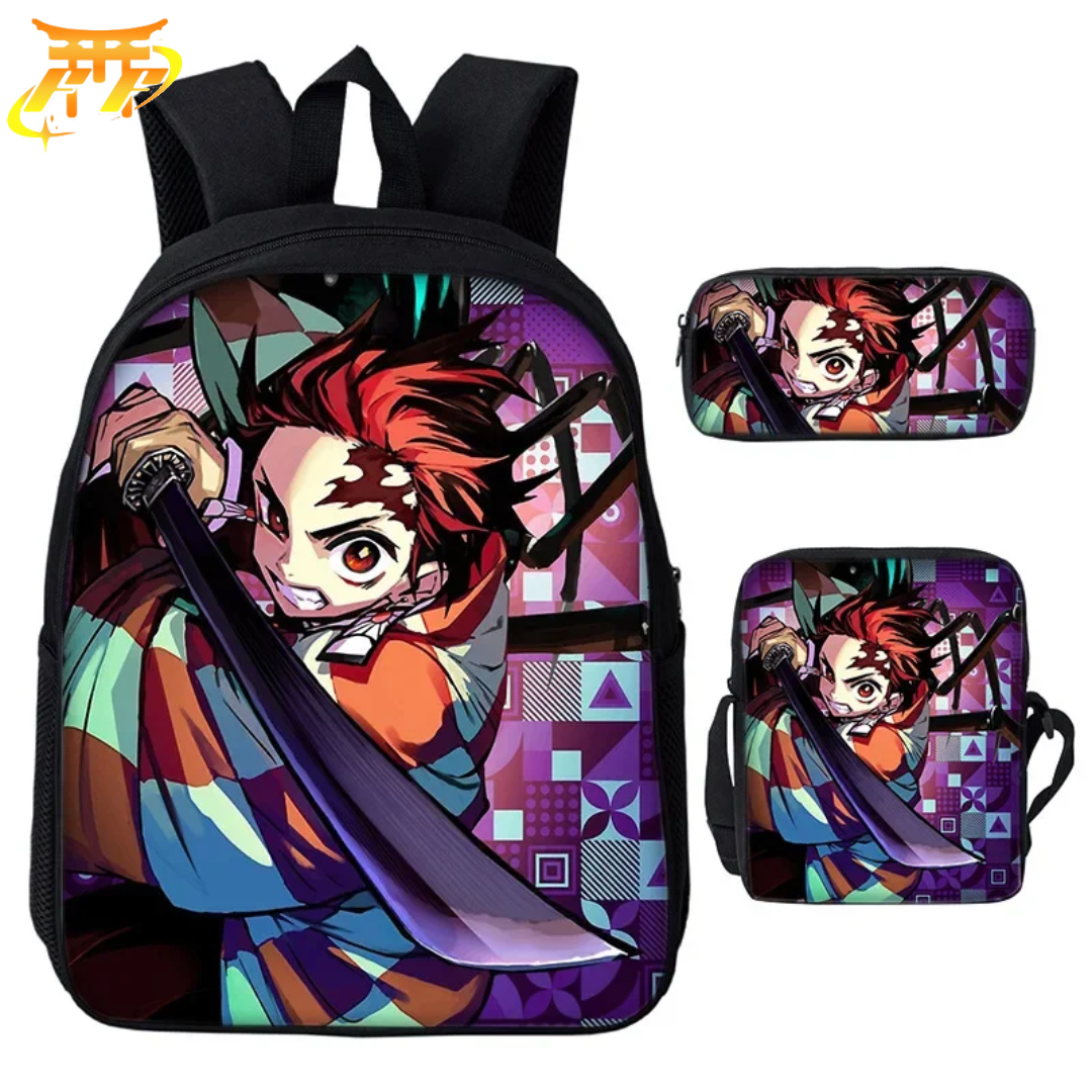 Mochila con Estuche y Bolso Tanjiro Kamado - Demon Slayer™