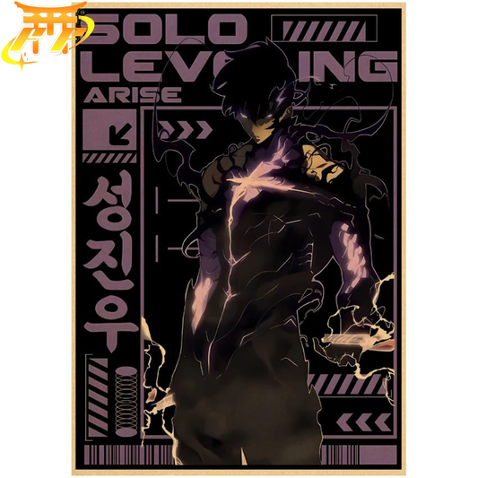 Póster Sung Jinwoo "Fuerza Oscura" - Solo Leveling™