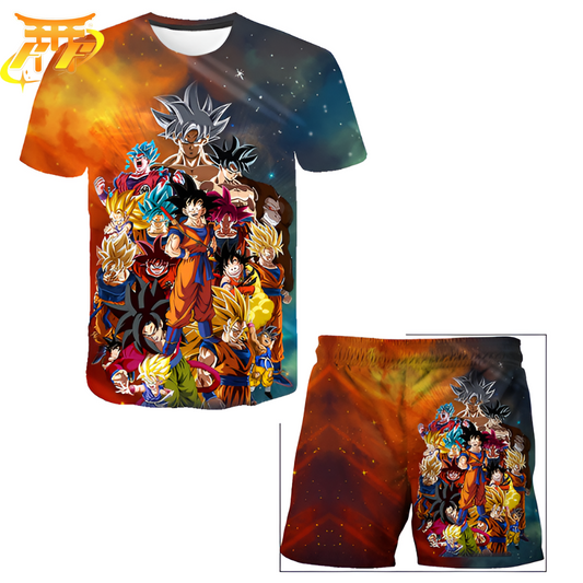 Pijama Short Transformaciones de Goku - Dragon Ball Z™