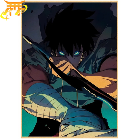 Poster Sung Jinwoo "Asalto del Cazador" - Solo Leveling™