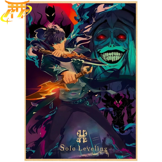 Poster Sung Jinwoo "Combate contra el Rey de los Muertos" - Solo Leveling™
