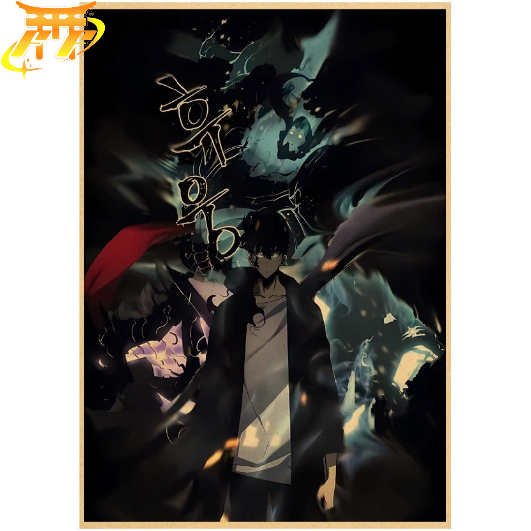 Poster Sung Jinwoo "Marcha de las Sombras" - Solo Leveling™