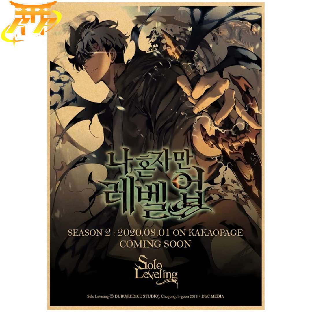 Poster Sung Jinwoo "Retour Du Chasseur" – Solo Leveling™