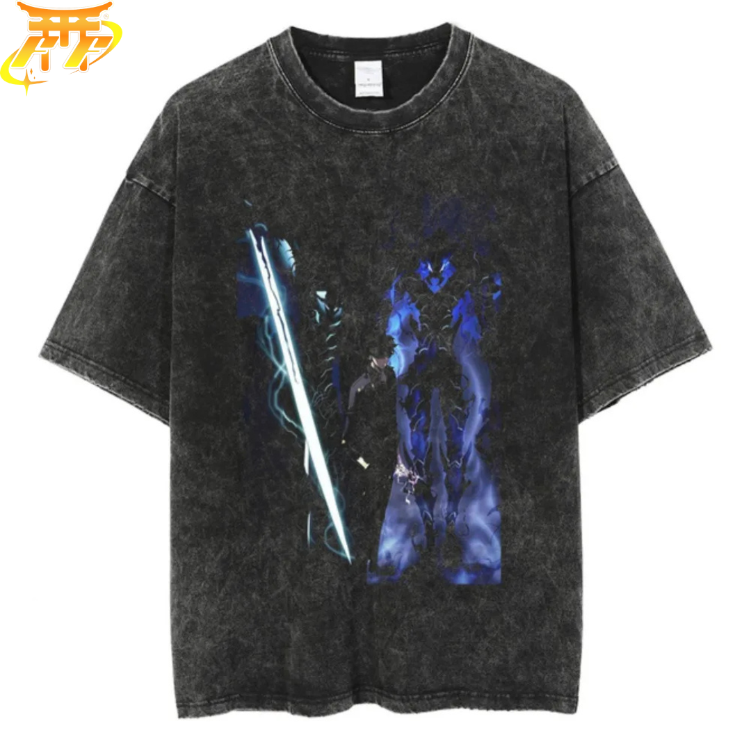 Camiseta Oversize Sung Jin-Woo x Comandantes - Solo Leveling™