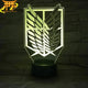 Lampara LED insignia Batallon de Exploracion - Attack on Titan™