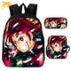 Mochila con Estuche y Bolso Tanjiro Kamado Danza del Fuego - Demon Slayer™